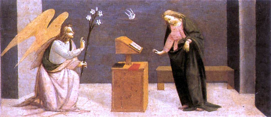 Bartolomeo Di Giovanni Predella: Annunciation - Hand Painted Oil Painting