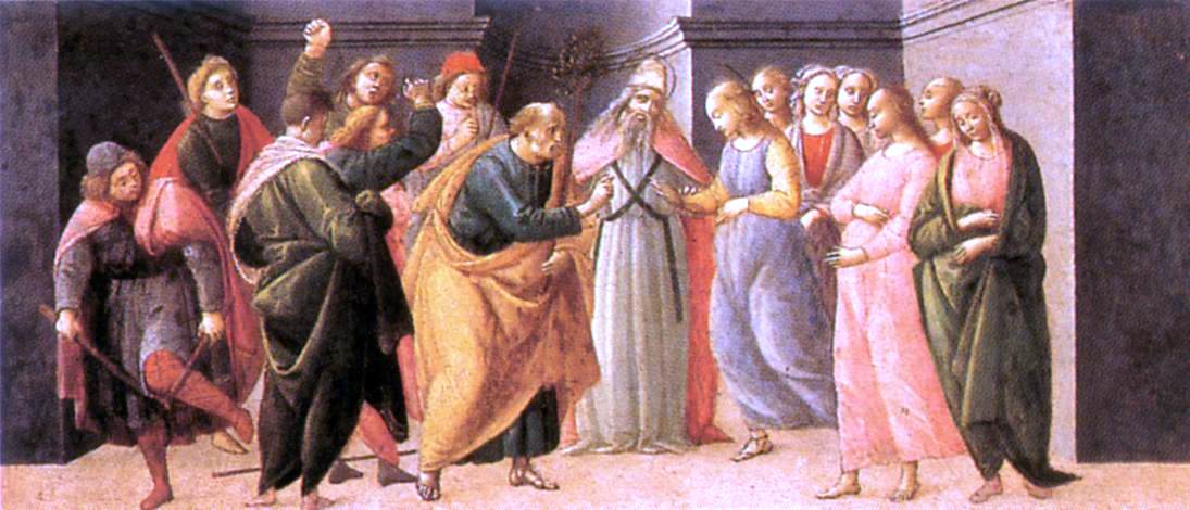 Bartolomeo Di Giovanni Predella: Marriage of Mary - Hand Painted Oil Painting