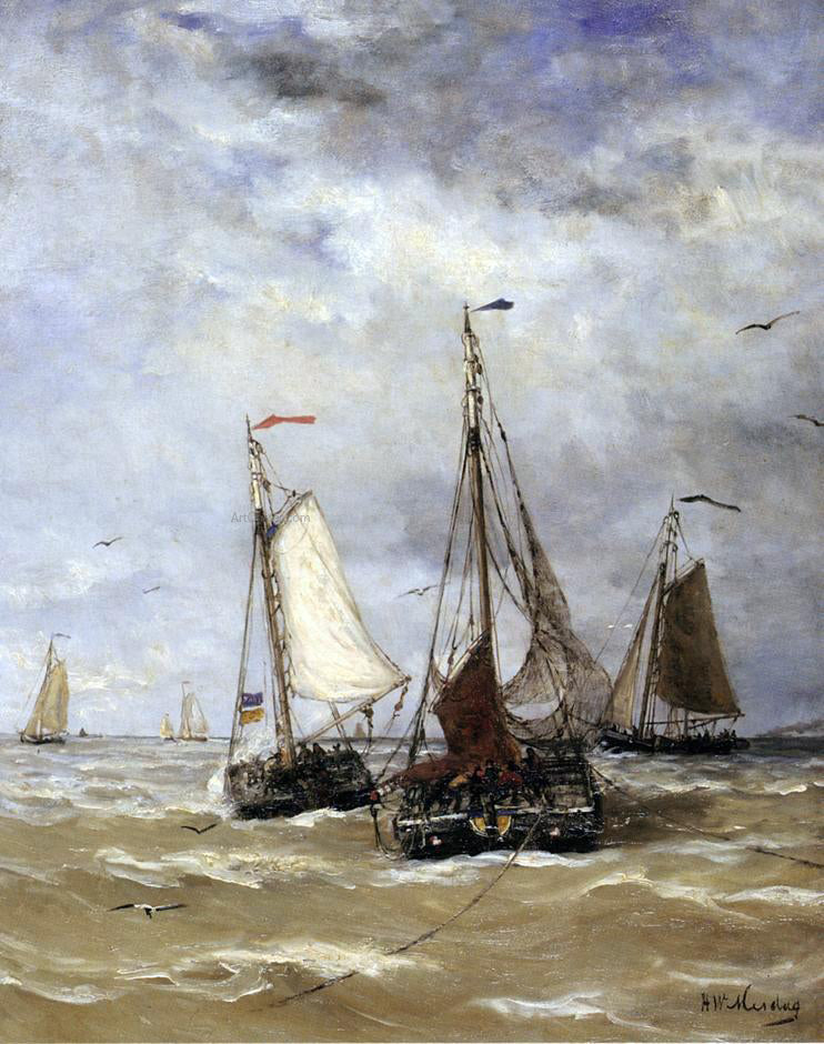 Hendrik Willam Mesdag Preparations for Departure - Hand Painted Oil Painting