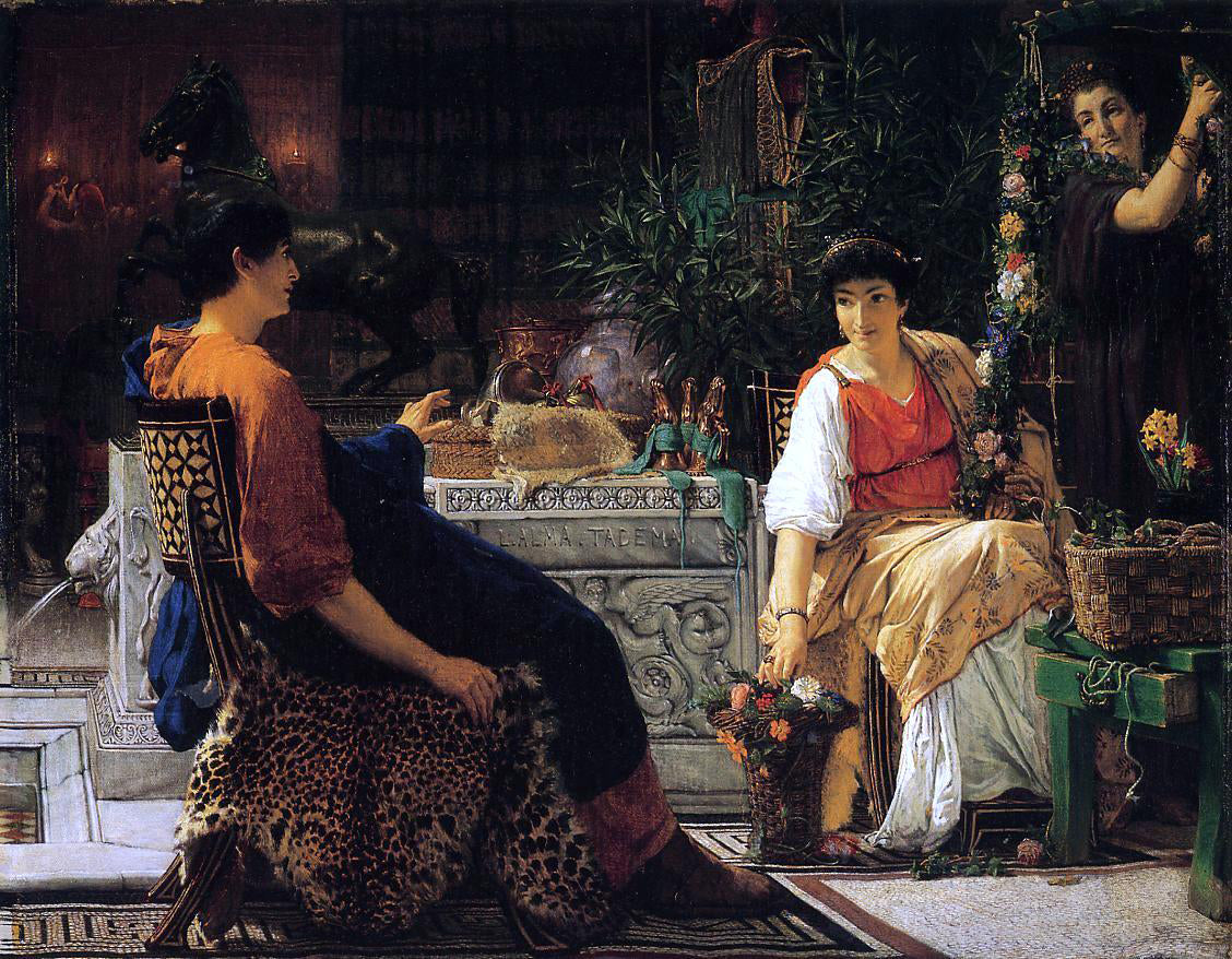 Sir Lawrence Alma-Tadema Preparations for the Festivities - Hand Painted Oil Painting