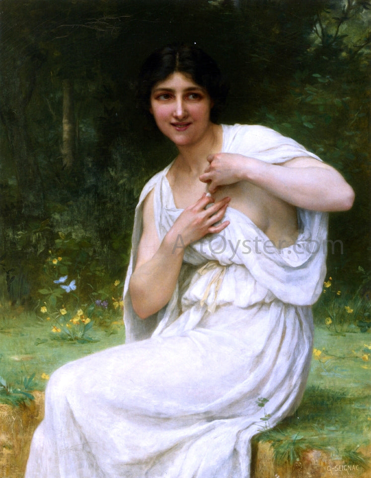 Guillaume Seignac Preparing for the Bath - Hand Painted Oil Painting