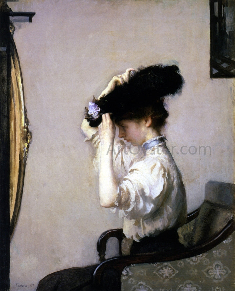 Edmund Tarbell Preparing for the Matinee - Hand Painted Oil Painting