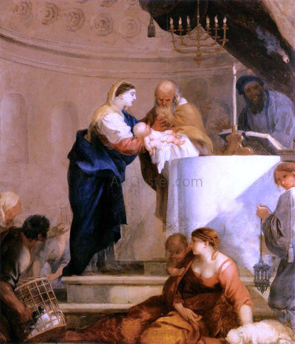 Sebastien Bourdon Presentation in the Temple - Hand Painted Oil Painting