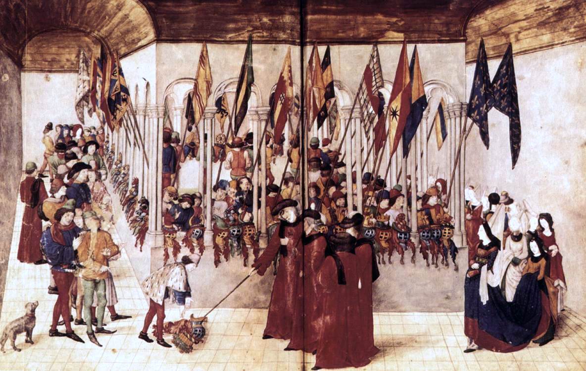 Barthelemy D'Eyck Presentation of Flags and Helms - Hand Painted Oil Painting