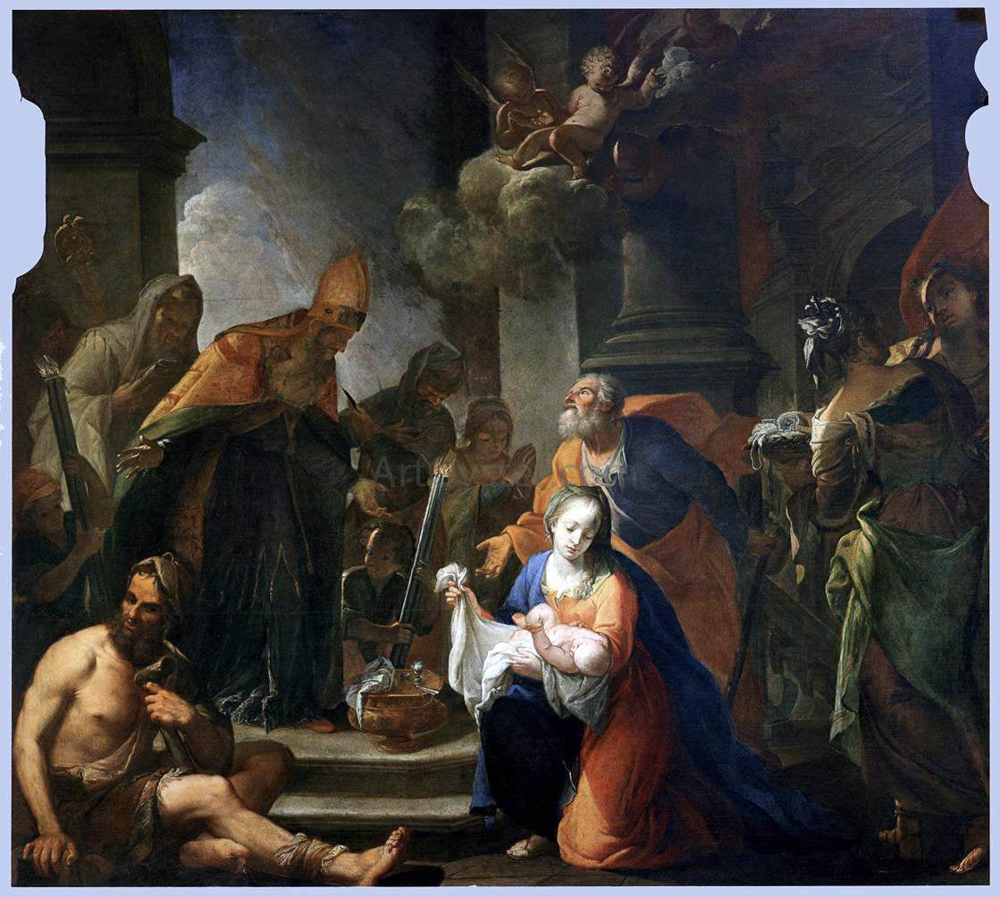 Andrea Celesti Presentation of Jesus at the Temple - Hand Painted Oil Painting
