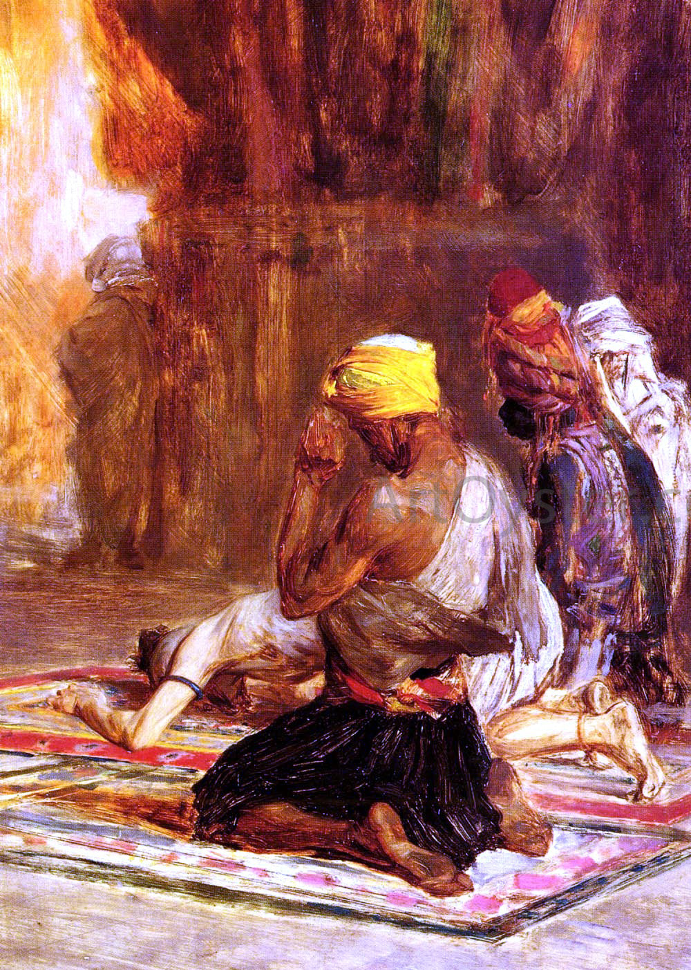 Charles Bargue Priere dans La Mosquee - Hand Painted Oil Painting