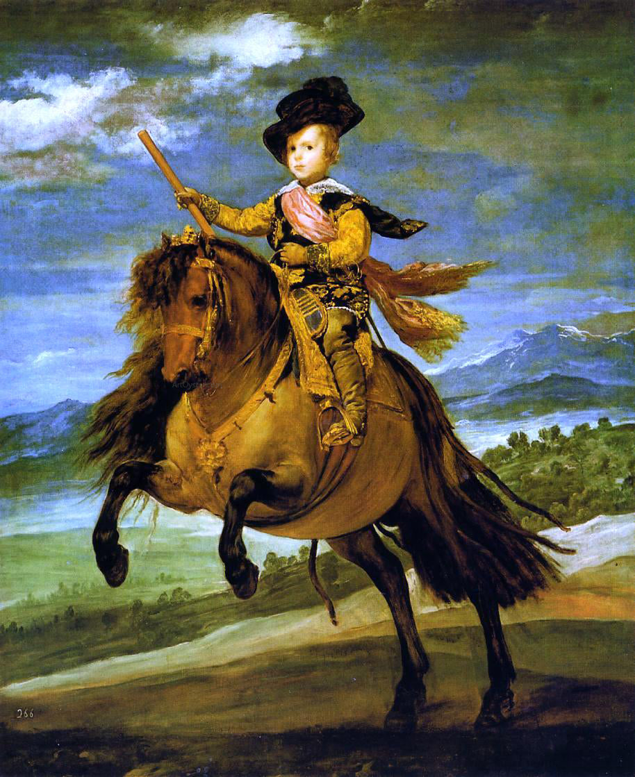 Diego Velazquez Prince Baltasar Carlos on Horseback - Hand Painted Oil Painting