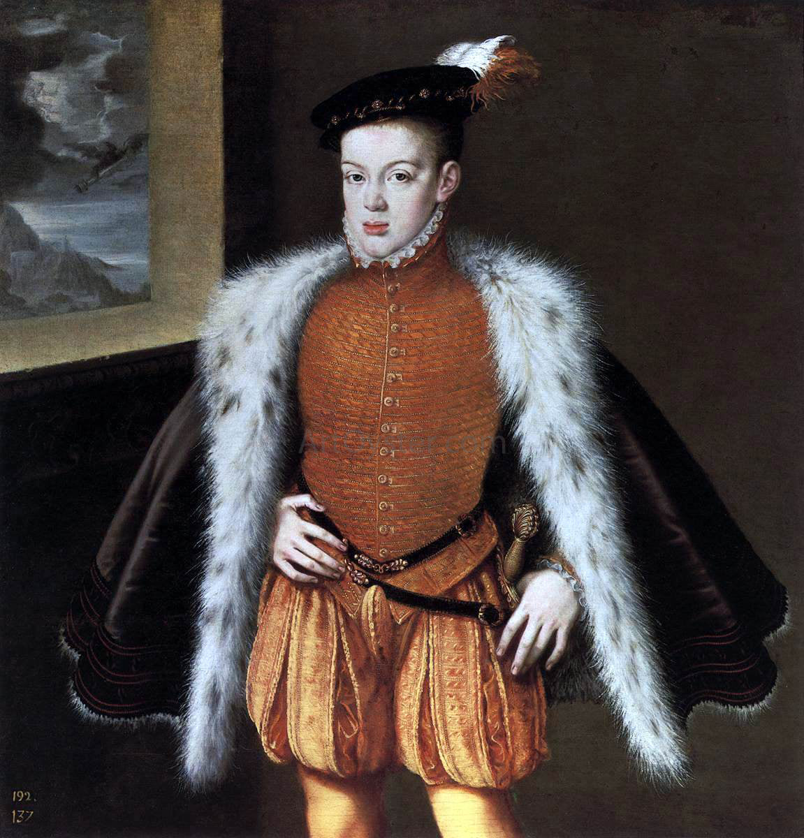 Alonso Sanchez Coello Prince Don Carlos of Austria - Hand Painted Oil Painting