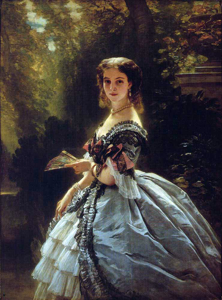  Franz Xavier Winterhalter Princess Elizabeth Esperovna Belosselsky-Belosenky, Princess Troubetskoi - Hand Painted Oil Painting