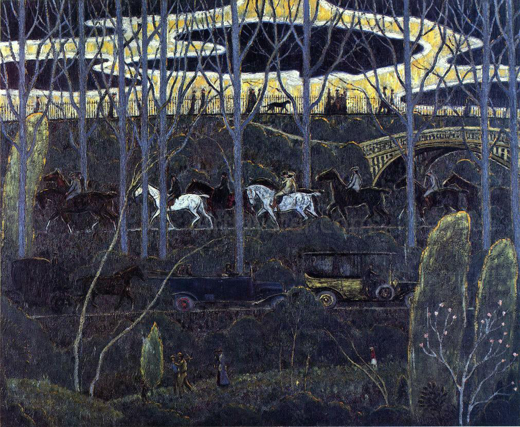 Axel Johansen Procession - Hand Painted Oil Painting