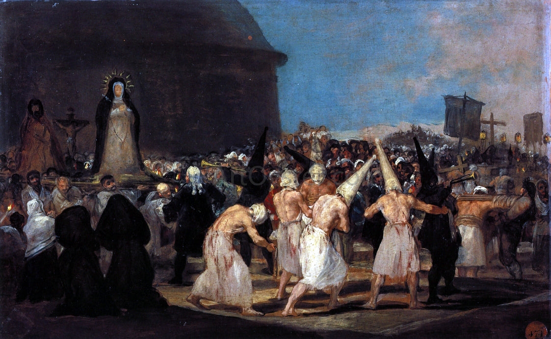 Francisco Jose de Goya Y Lucientes Procession of Flagellants - Hand Painted Oil Painting