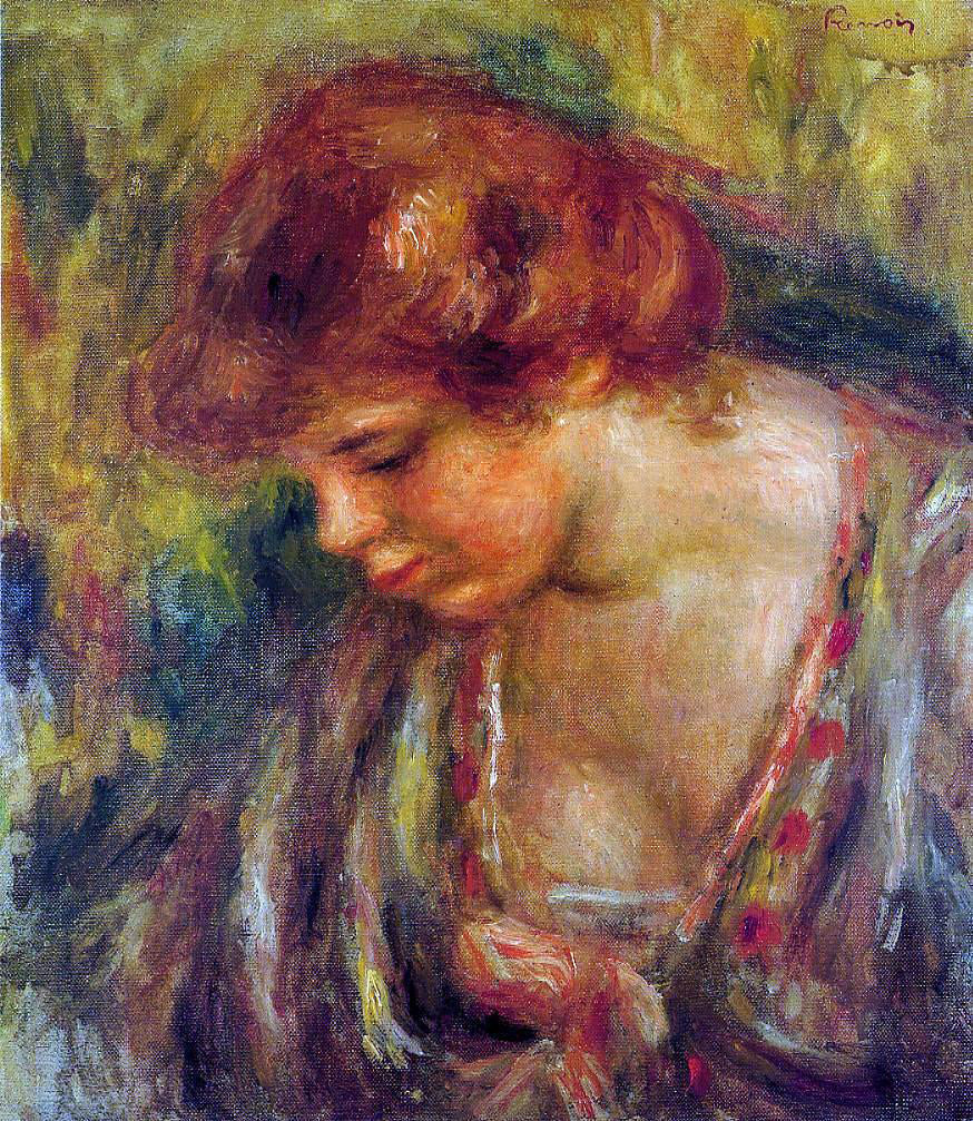 Pierre Auguste Renoir Profile of Andre Leaning Over - Hand Painted Oil Painting
