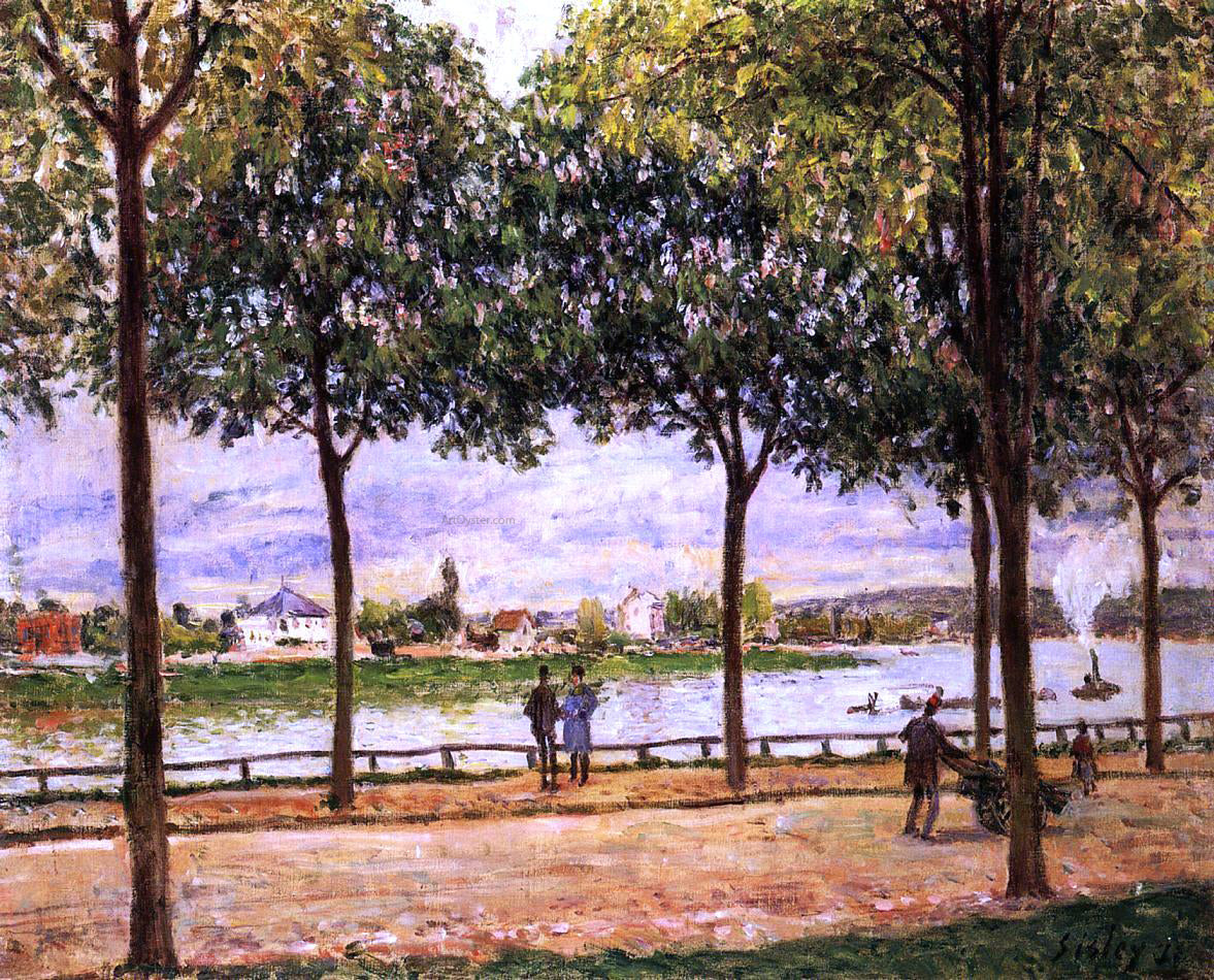 Alfred Sisley Promenade of Chestnut Trees - Hand Painted Oil Painting