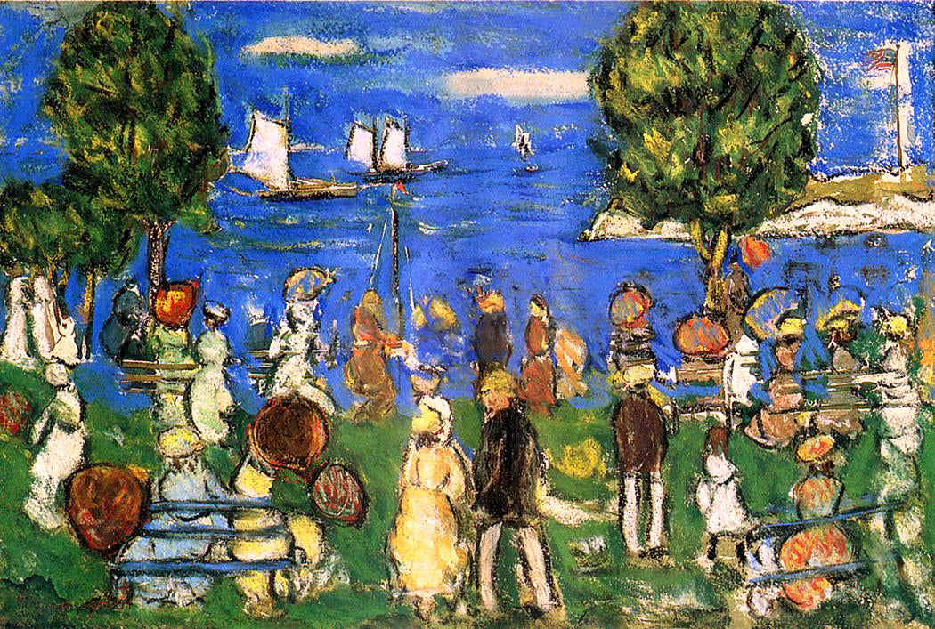 Maurice Prendergast Promenade Salem - Hand Painted Oil Painting
