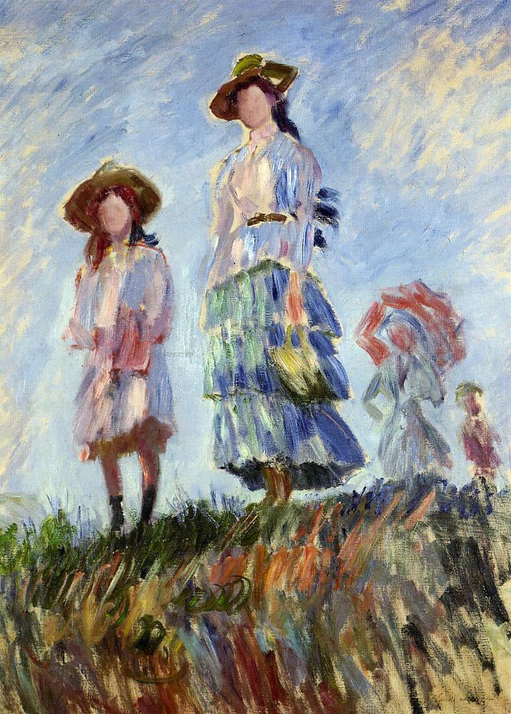 Claude Oscar Monet Promenade (study) - Hand Painted Oil Painting