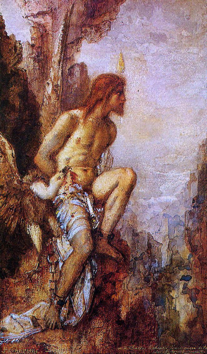 Gustave Moreau Prometheus in Chains - Hand Painted Oil Painting