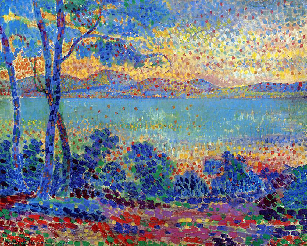 Henri Edmond Cross Provence Landscape - Hand Painted Oil Painting