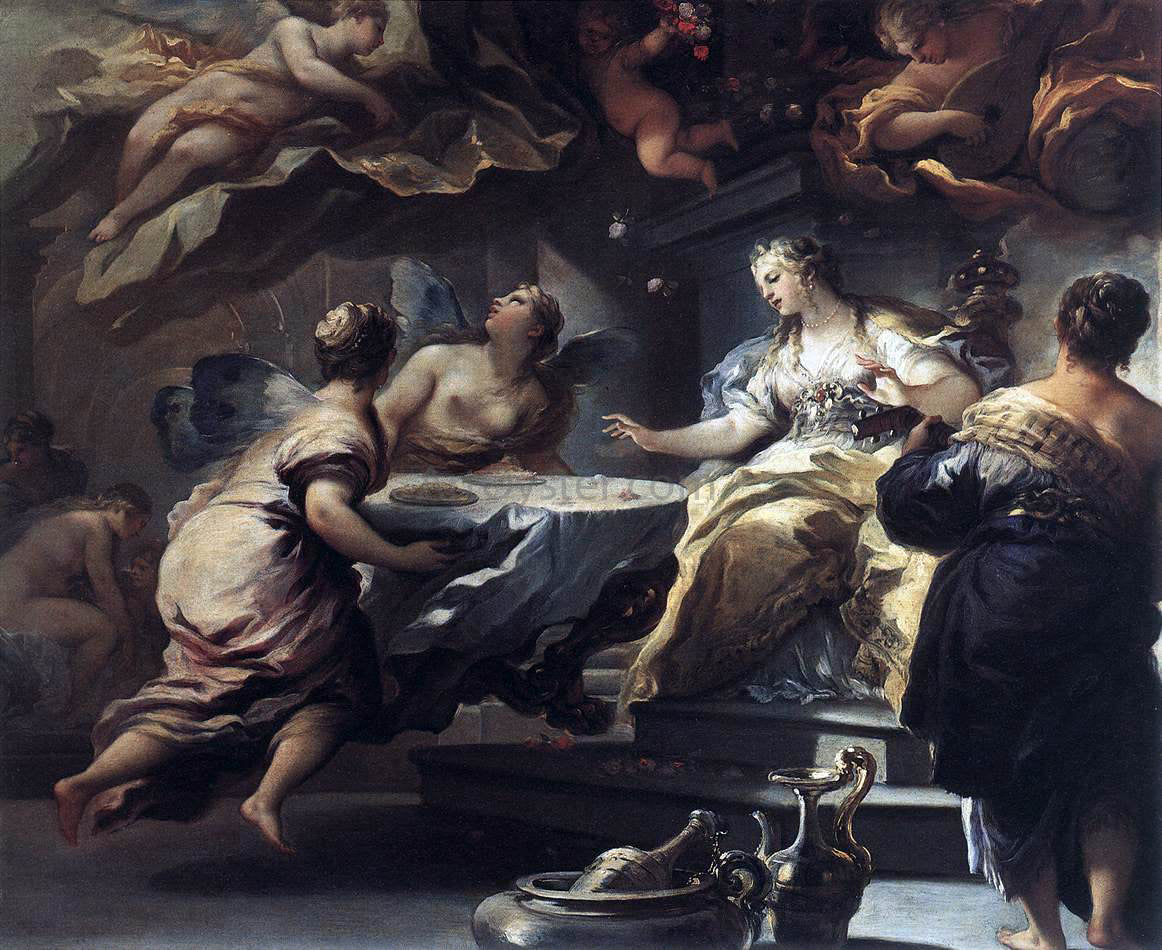 Luca Giordano Psyche Served by Invisible Spirits - Hand Painted Oil Painting