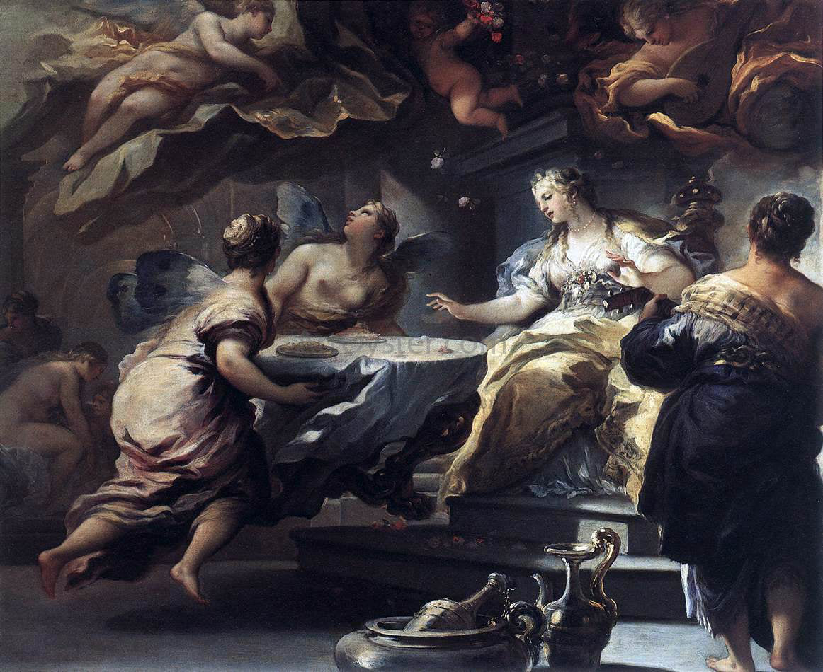  Luca Giordano Psyche Served by Invisible Spirits - Hand Painted Oil Painting