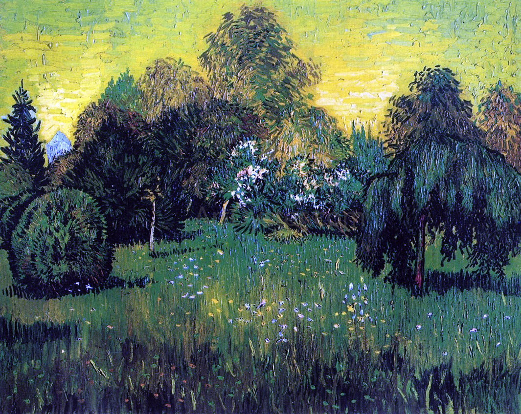 Vincent Van Gogh Public Park with Weeping Willow: The Poet's Garden I - Hand Painted Oil Painting
