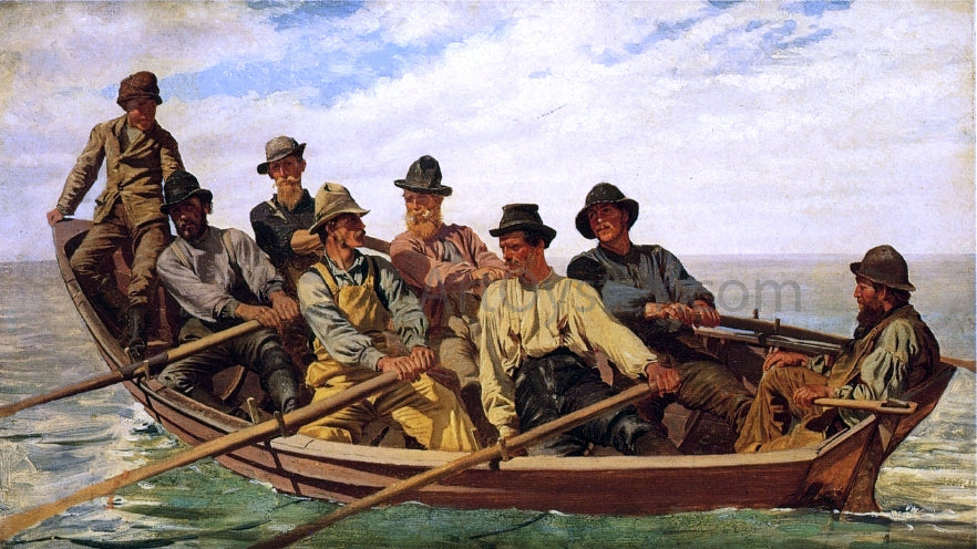 John George Brown Pull for the Shore - Hand Painted Oil Painting