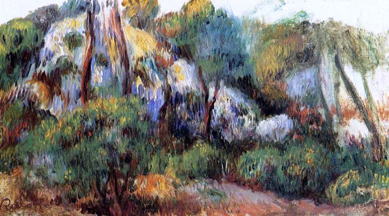  Pierre Auguste Renoir Purple Landscape - Hand Painted Oil Painting