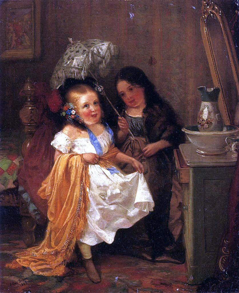 John George Brown Putting on Airs - Hand Painted Oil Painting