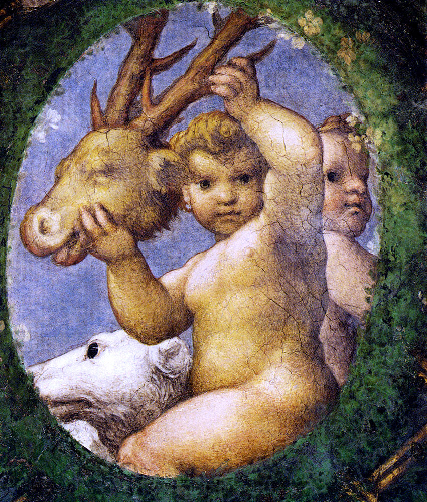 Correggio Putto With Hunting Trophy - Hand Painted Oil Painting