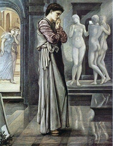 Sir Edward Burne-Jones Pygmalion and the Image I: The Heart Desires - Hand Painted Oil Painting