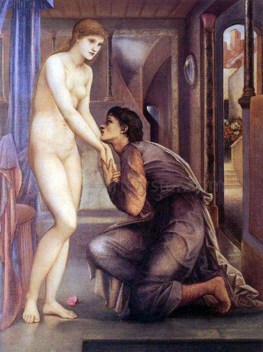 Sir Edward Burne-Jones Pygmalion and the Image - The Soul Attains - Hand Painted Oil Painting