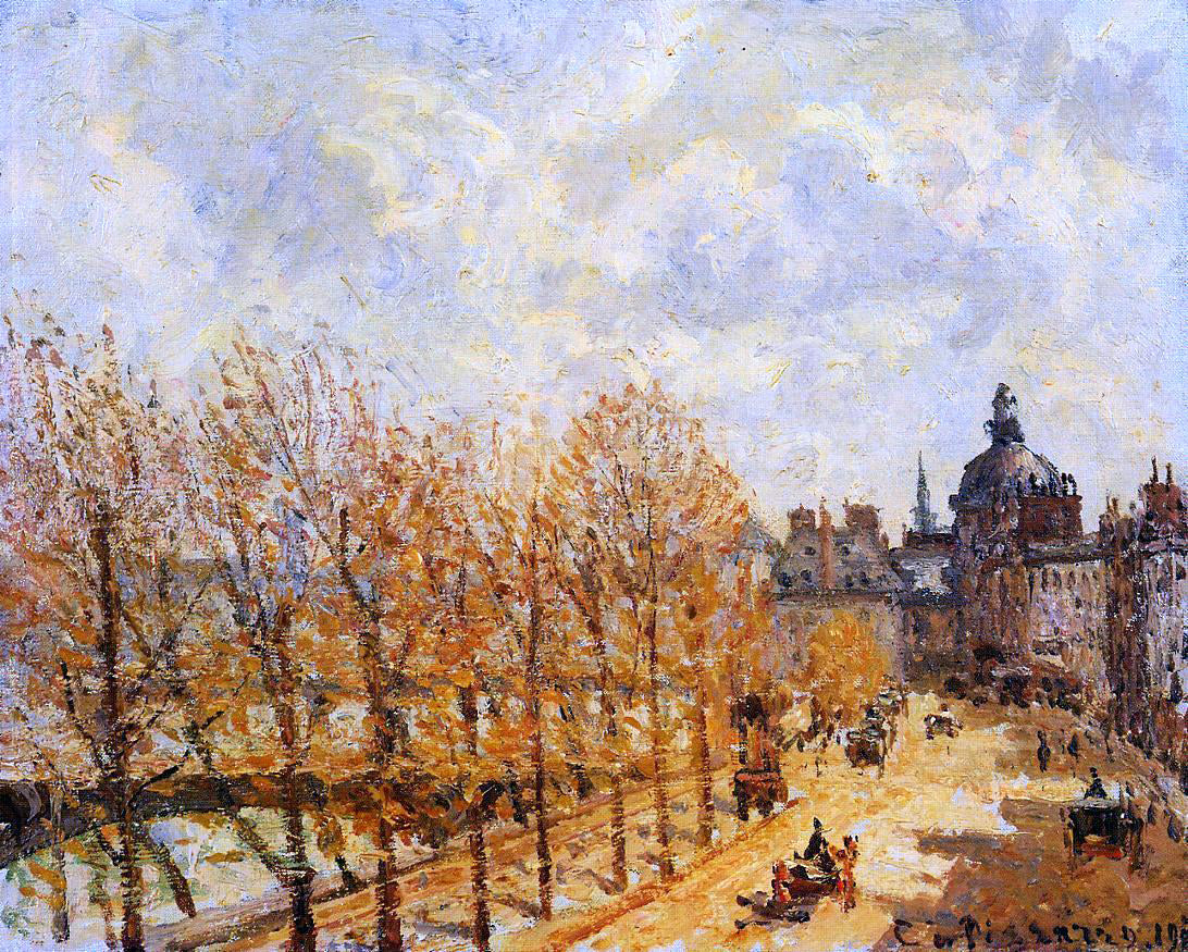 Camille Pissarro Quai Malaquais, Morning, Sunny Weather - Hand Painted Oil Painting
