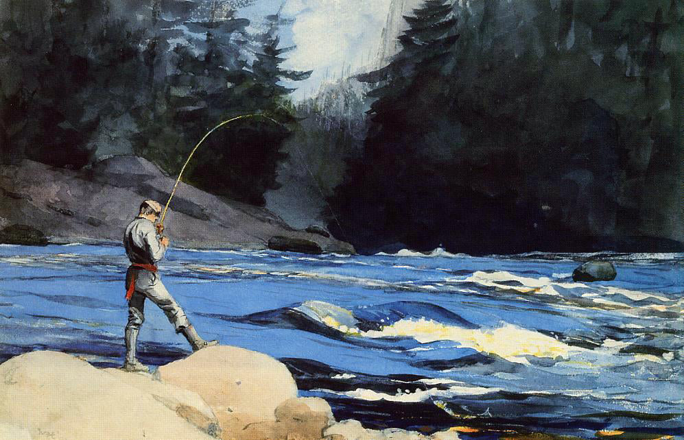Winslow Homer Quananiche, Lake St. John - Hand Painted Oil Painting