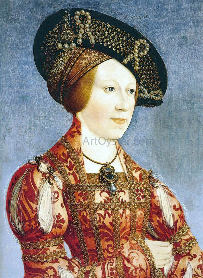 Hans Maler Queen Anne of Hungary and Bohemia - Hand Painted Oil Painting