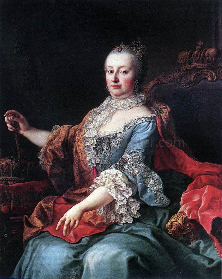 Martin Van Meytens Queen Maria Theresia - Hand Painted Oil Painting