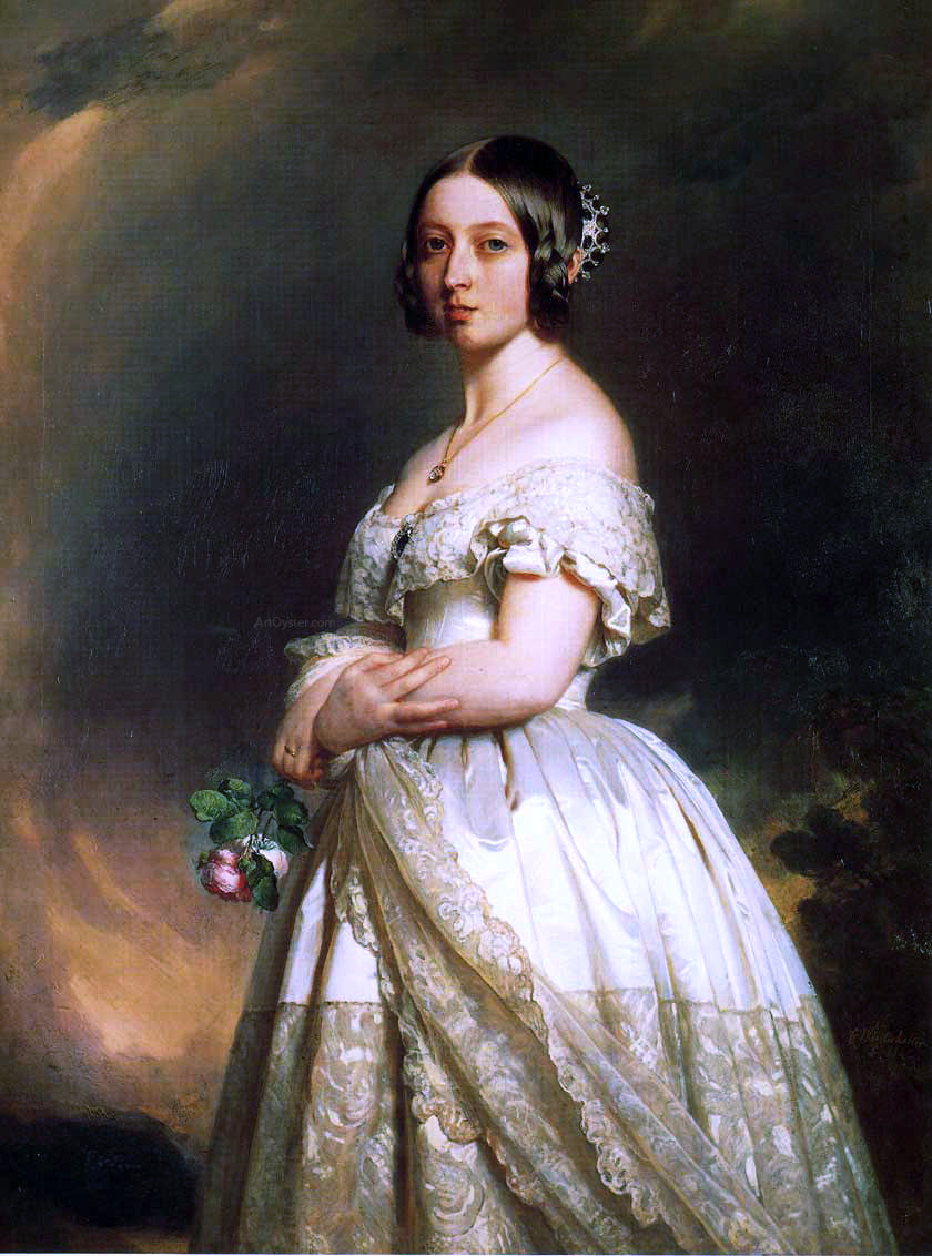  Franz Xavier Winterhalter Queen Victoria - Hand Painted Oil Painting