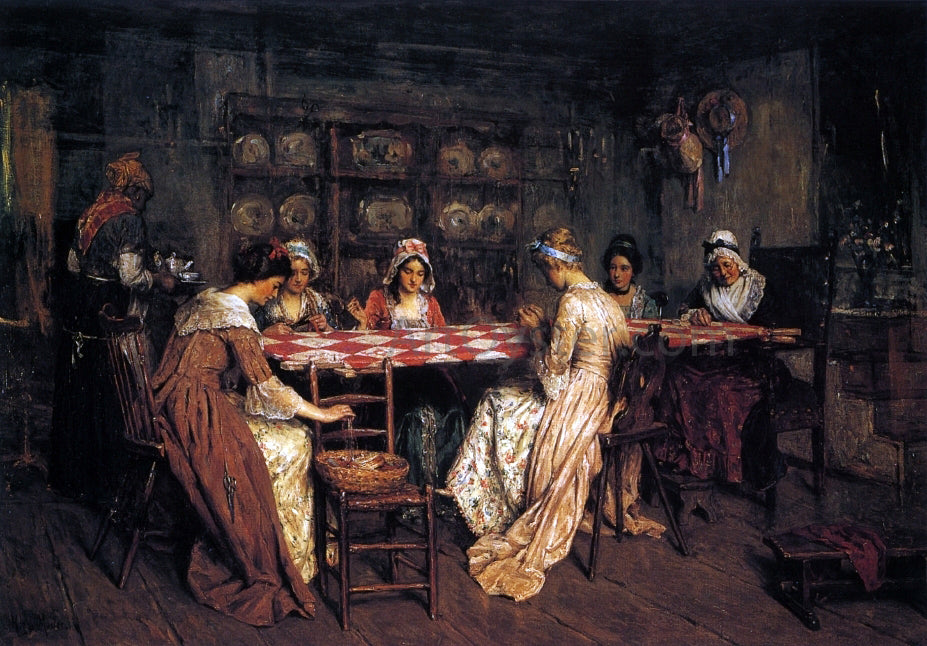 Henry Mosler Quilting Bee - Hand Painted Oil Painting