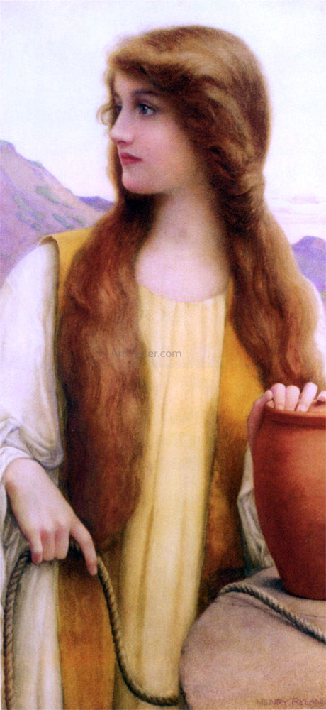 Henry Ryland Rachel At The Well - Hand Painted Oil Painting
