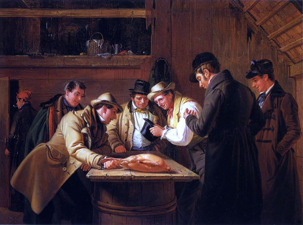 William Sidney Mount Raffling for the Goose (also known as The Raffle) - Hand Painted Oil Painting
