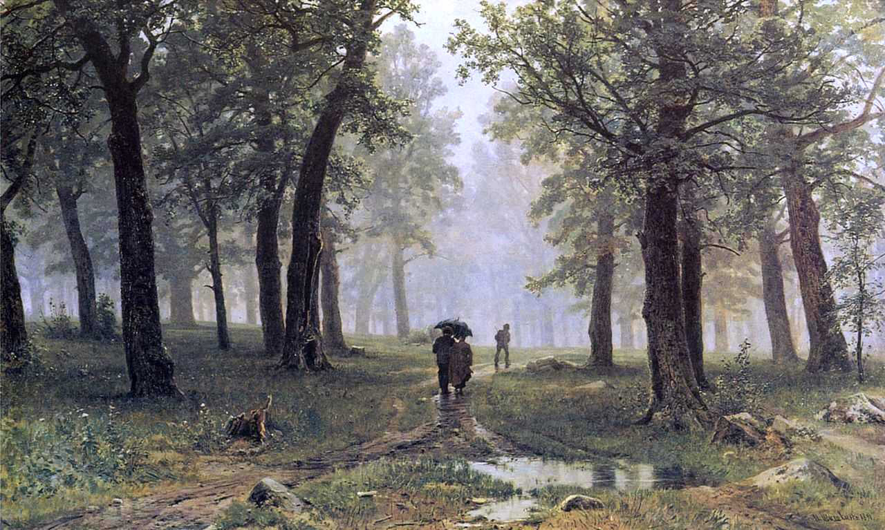 Ivan Ivanovich Shishkin Rain in an Oak Forest - Hand Painted Oil Painting