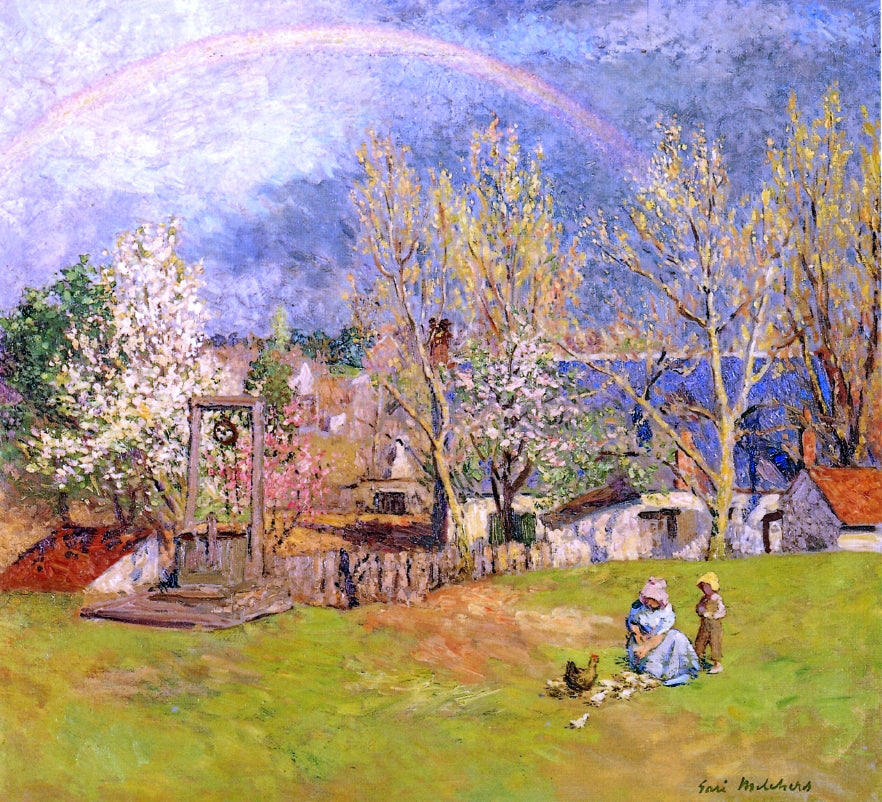 Gari Melchers Rainbow over Jenny Lake, Wyoming - Hand Painted Oil Painting