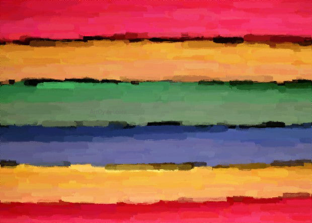 Our Original Collection Rainbow Wall - Hand Painted Oil Painting