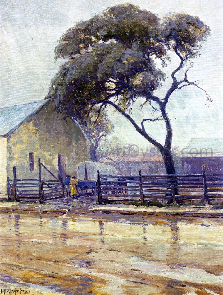 Julian Onderdonk Rainy Day in Bandera - Hand Painted Oil Painting