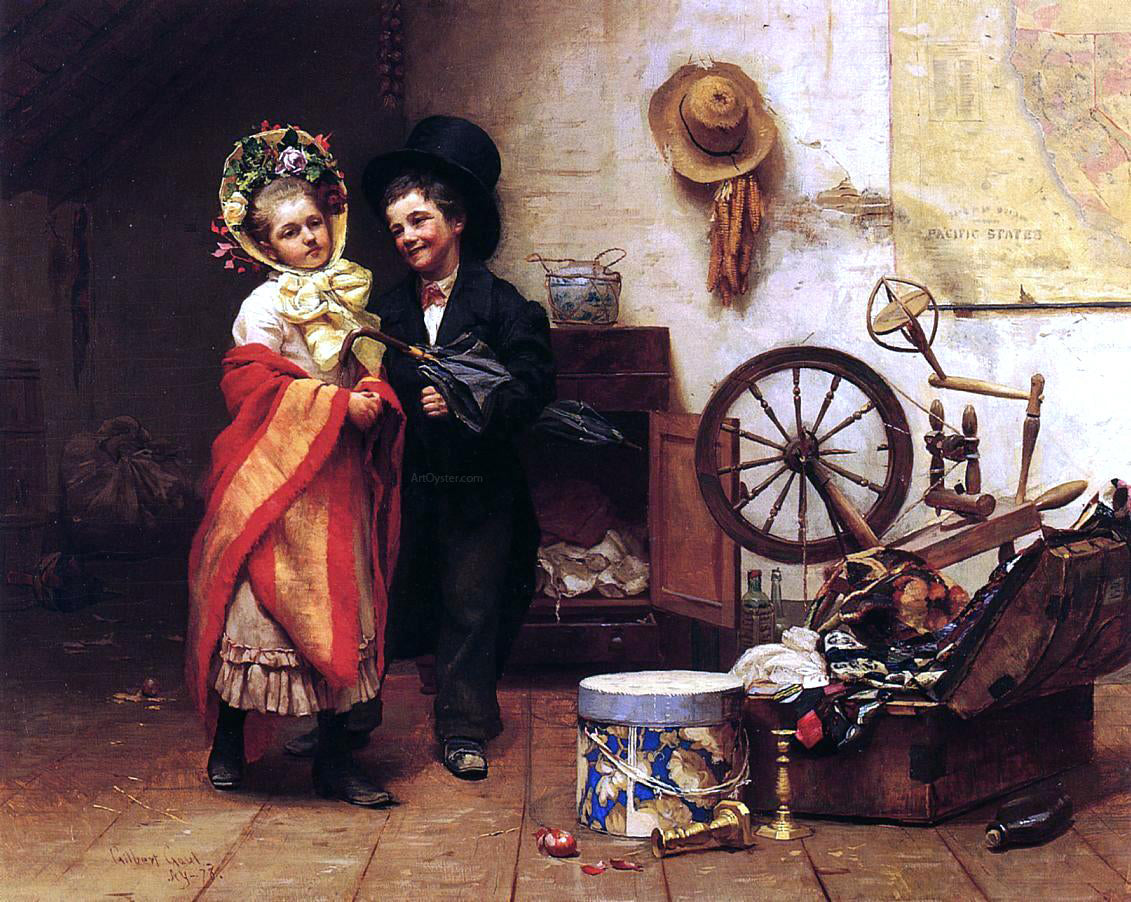 William Gilbert Gaul Rainy Day in the Garret - Hand Painted Oil Painting