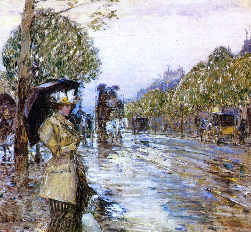 Frederick Childe Hassam Rainy Day, Paris - Hand Painted Oil Painting