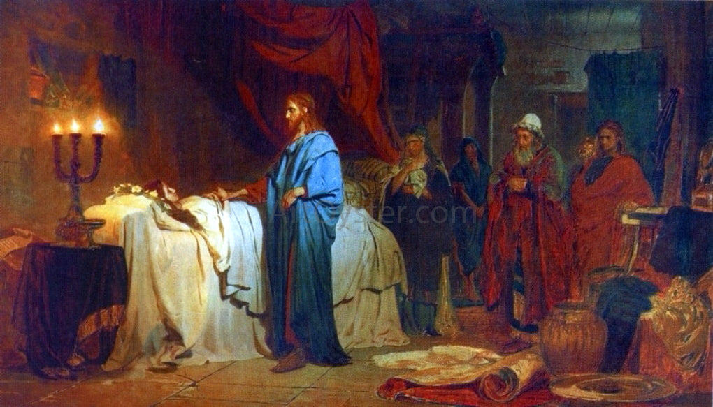 Ilia Efimovich Repin Raising of Jairus' Daughter - Hand Painted Oil Painting