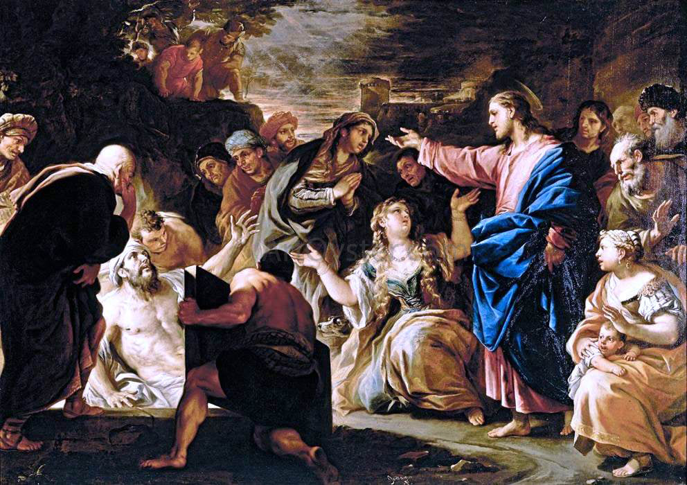Luca Giordano Raising of Lazarus - Hand Painted Oil Painting