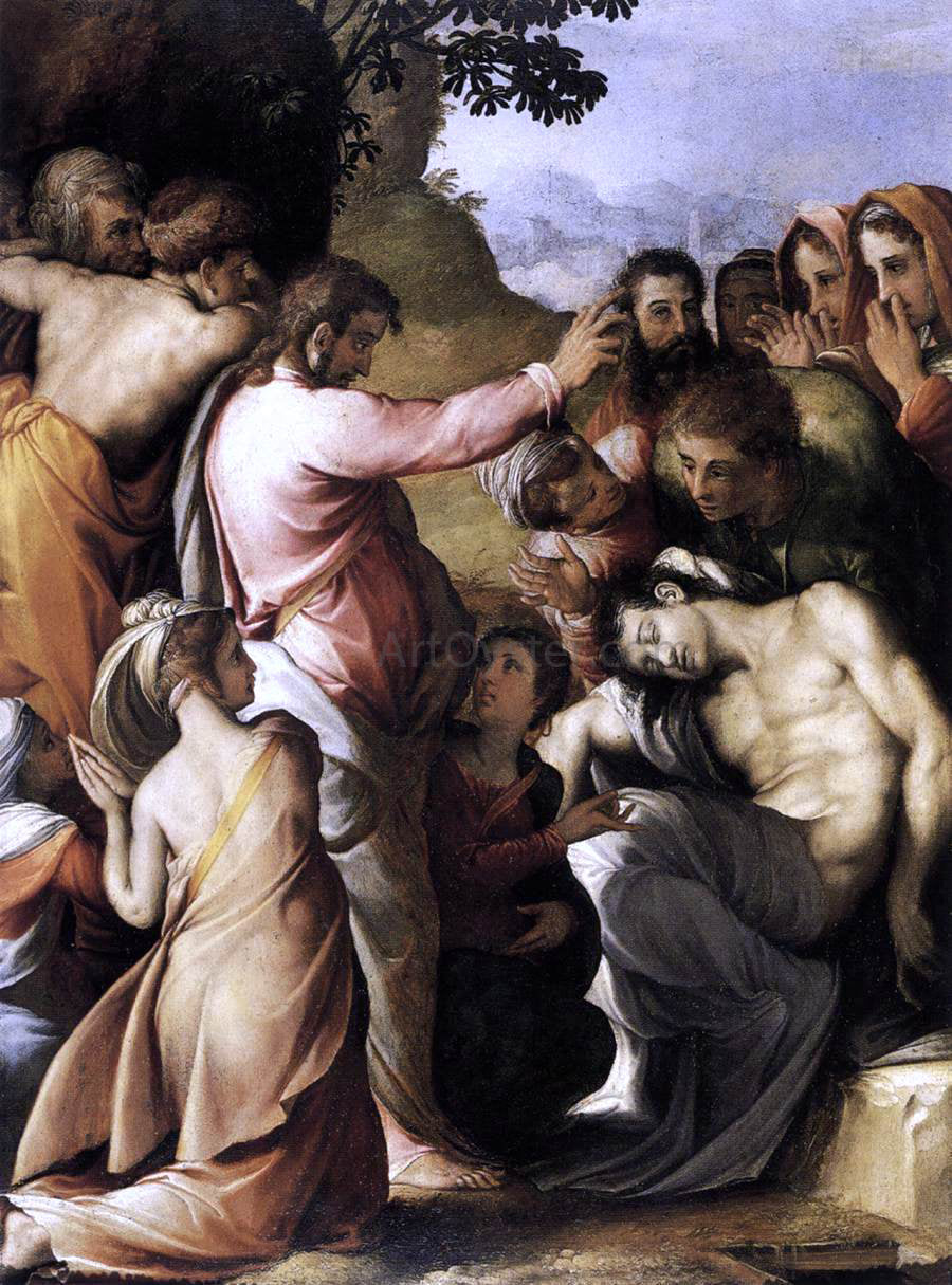 Cecchino Del Salviati Raising of Lazarus - Hand Painted Oil Painting