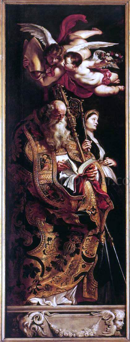 Peter Paul Rubens Raising of the Cross: Sts Amand and Walpurgis - Hand Painted Oil Painting