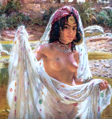 Etienne Dinet Raoucha - Hand Painted Oil Painting