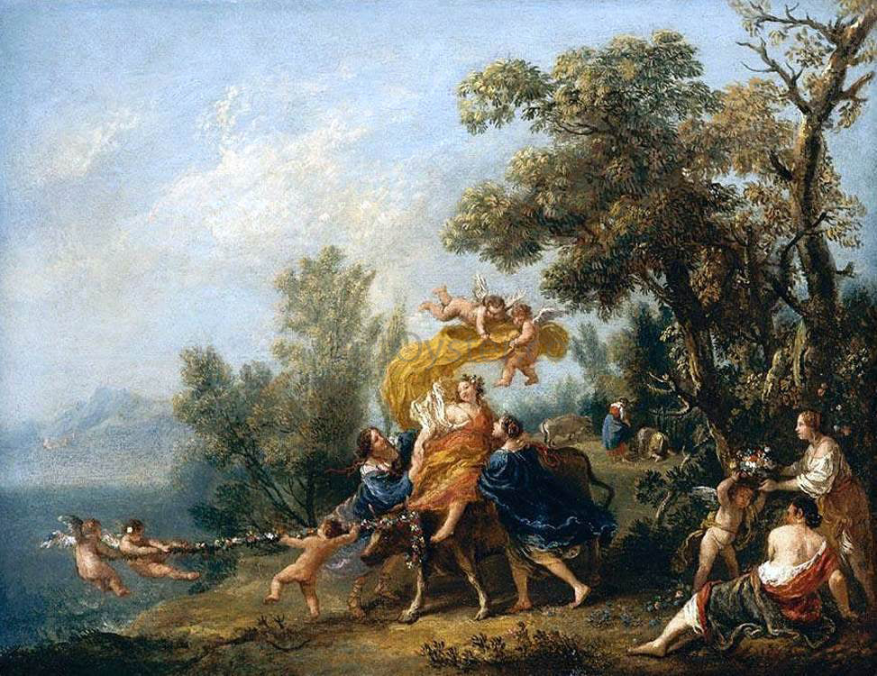 Francesco Zuccarelli Rape of Europa - Hand Painted Oil Painting